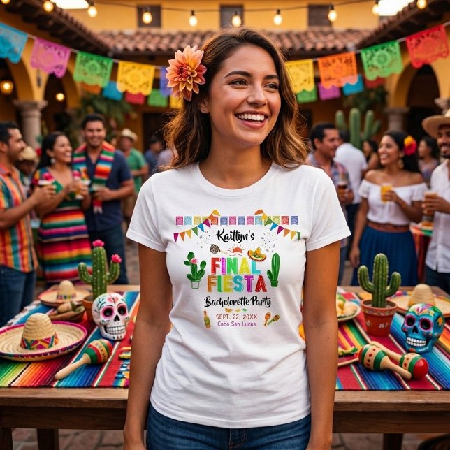 Final Fiesta Mexicana Bachelorette Party T-Shirt (Creator Uploaded)