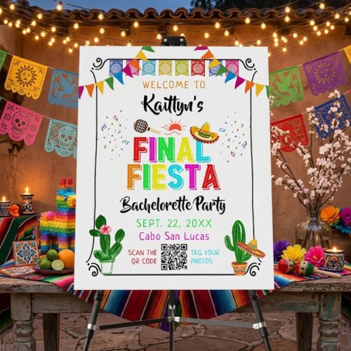 Final Fiesta Mexicana Bachelorette Party Welcome Foam Board