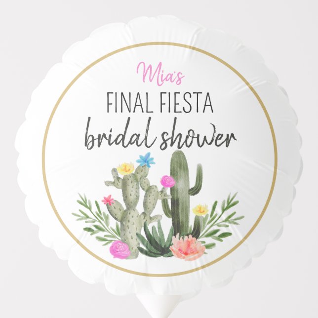 Final Fiesta Personalized Party Balloon (Front)