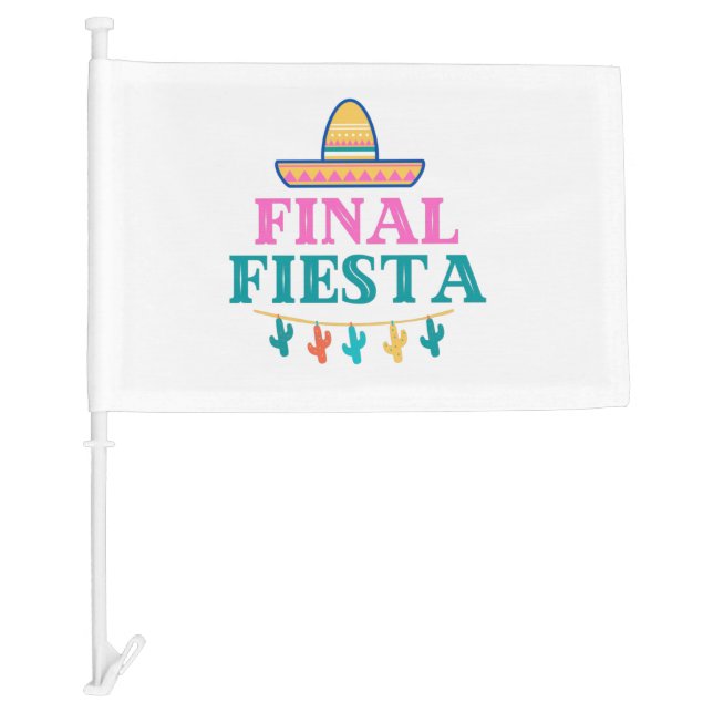 Final Fiesta Sombrero  Car Flag (Front)