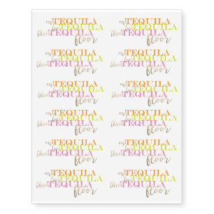 Final Fiesta Tequila Bachelorette Party Temporary Tattoos