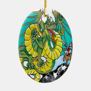 final fight (vertical) ceramic ornament