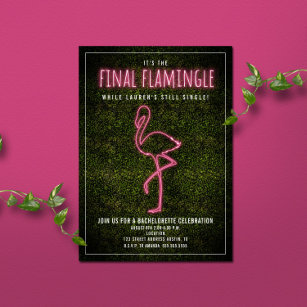Final Flamingle Bachelorette Party Weekend Invitation