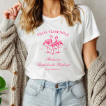 Final Flamingle Flamingo Bachelorette T-Shirt<br><div class="desc">Get ready to celebrate the bride-to-be with a touch of retro charm and flamingo fun! This "Final Flamingle" design is adorned with a whimsical,  vintage inspired illustration of flamingos and elegant calligraphy.</div>
