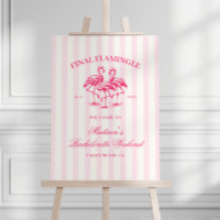 Final Flamingle Pink Striped Bachelorette