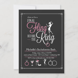 Final Fling Bachelorette Party Invitation