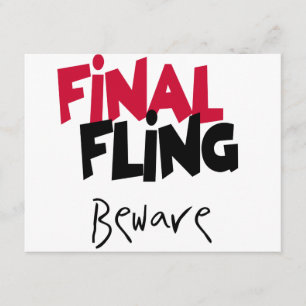Final Fling Bachelorette Tshirts and Gifts Invitation