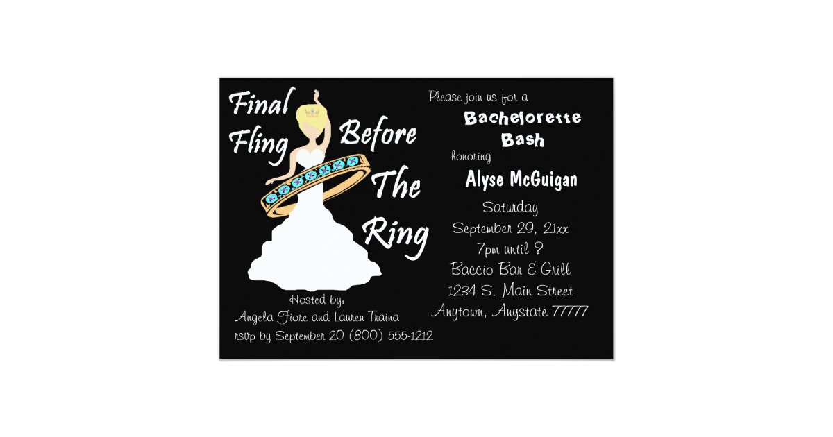 Final Fling Before The Ring Invitations 4