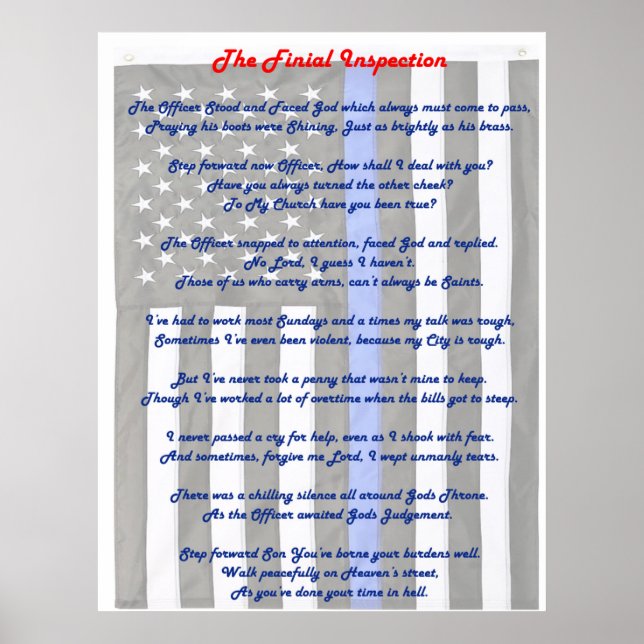 Final Inspection Police Poster (Front)