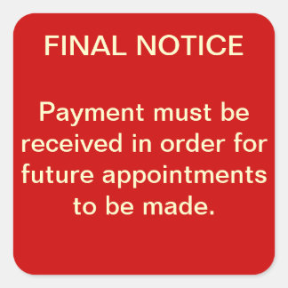 FINAL NOTICE Collections Sticker (red)