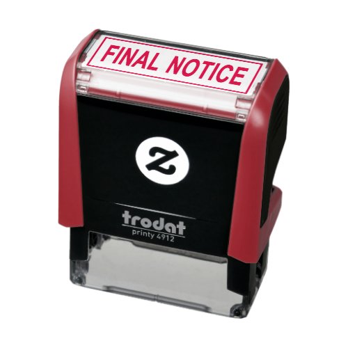 Final Notice Red Ink Self_inking Stamp