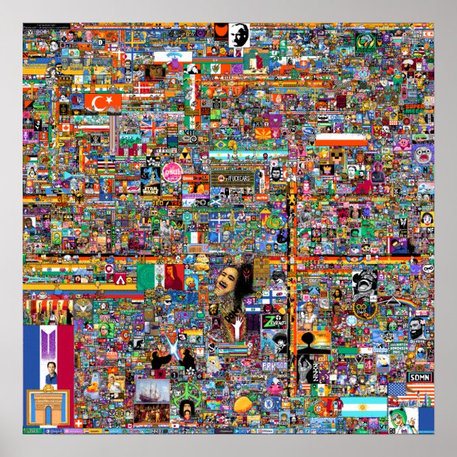 Final r/Place Canvas Poster (Front)