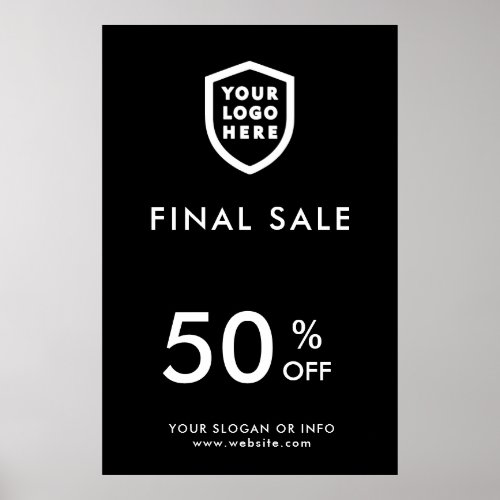 Final Sale  Business Event Logo Store Discount Po Poster