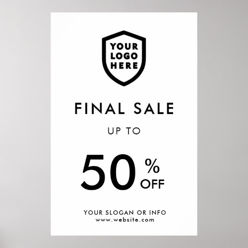 Final Sale  Business Event Logo Store Discount Poster
