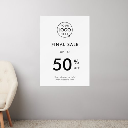 Final Sale  Business Event Logo Store Discount Wall Decal