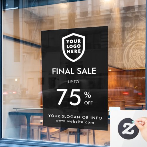 Final Sale  Business Event Logo Store Discount Wi Window Cling