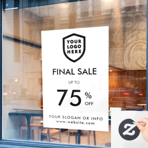 Final Sale  Business Event Logo Store Discount Window Cling