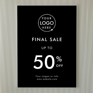 Final Sale   Business Event Store Discount Black Poster