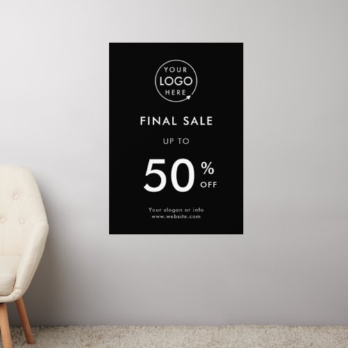 Final Sale  Business Event Store Discount Black Wall Decal