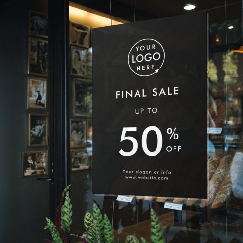 Final Sale  Business Event Store Discount Black Window Cling