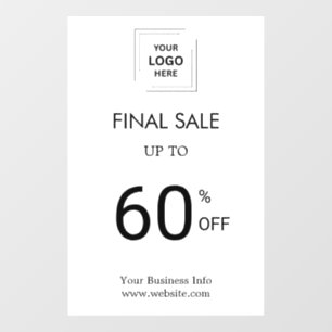 Final Sale Discount Business Logo Event Store Window Cling