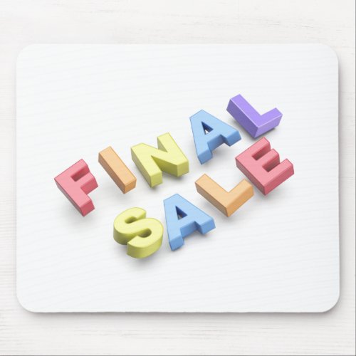 Final sale promo text mouse pad