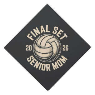 Final Set Senior Mom 2026 Graduation Volleyball  Cap Topper