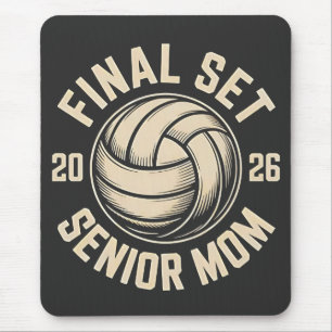 Final Set Senior Mom 2026 Graduation Volleyball Mouse Pad