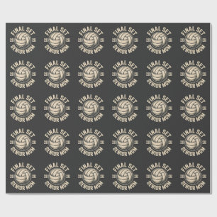 Final Set Senior Mom 2026 Graduation Volleyball Wrapping Paper