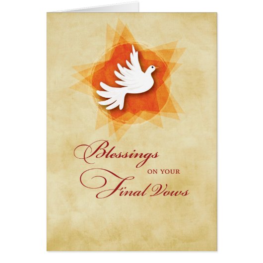 Final Solemn Vows, Nun Blessings, Holy Spirit (Front)