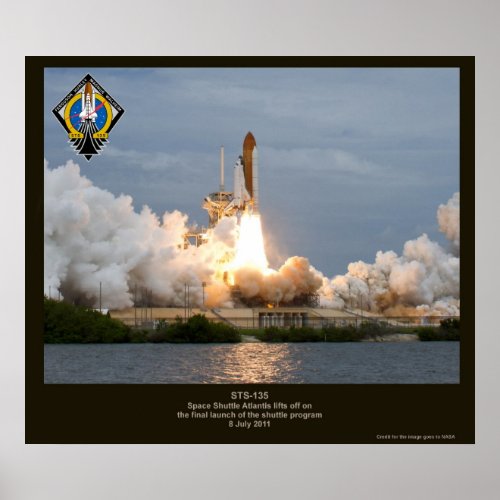 Final Space Shuttle launch STS_135 Atlantis Poster
