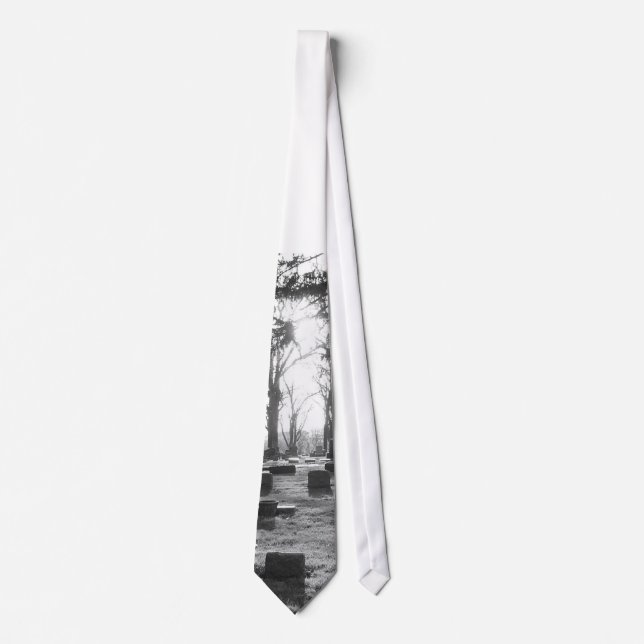 Final Sunset (b&w) Tie (Front)