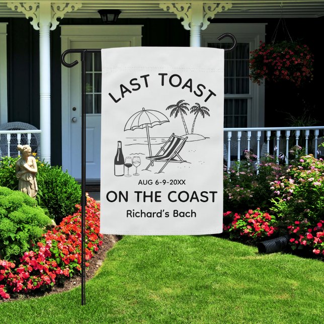 Final Toast on the Coast Blue Bachelorette House Garden Flag (Creator Uploaded)