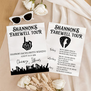 Final Tour, Music Festival Bachelorette Weekend Invitation