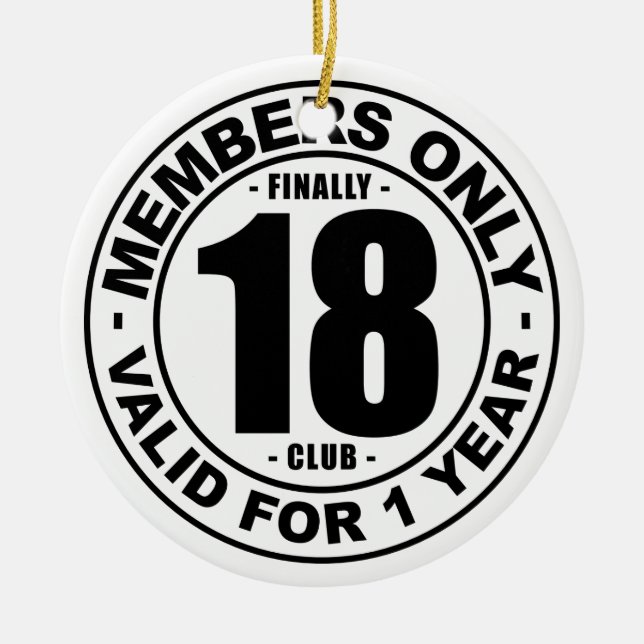 Finally 18 club ceramic ornament (Front)