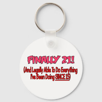 Finally 21! keychain
