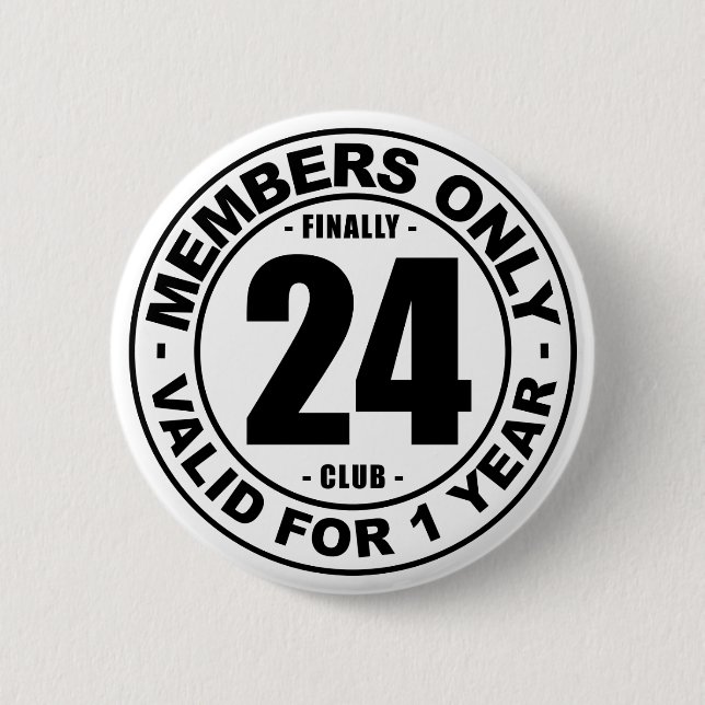 Finally 24 club pinback button (Front)