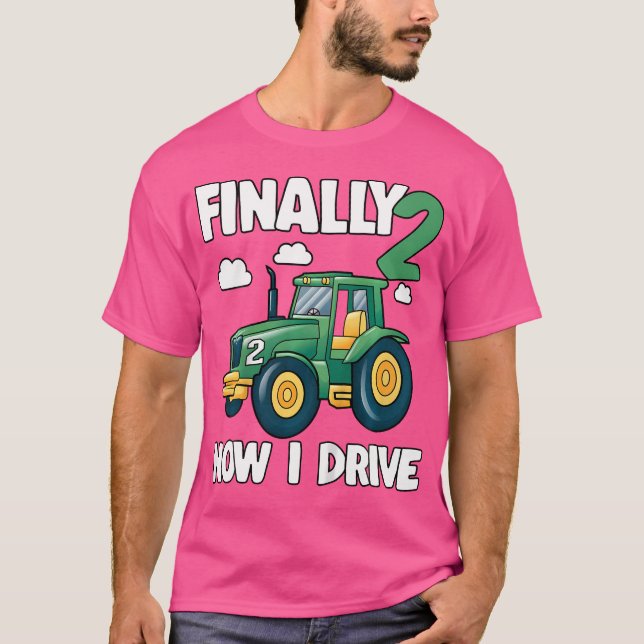Finally 2 Now I Drive 2Nd Birthday Party Boy Tract T-Shirt (Front)