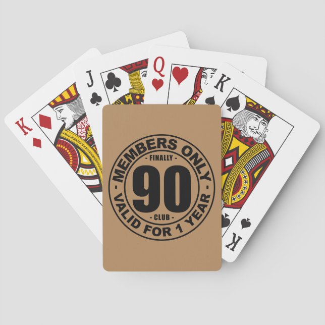 Finally 90 club poker cards (Back)