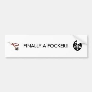 FINALLY A FOCKER!! BUMPER STICKER