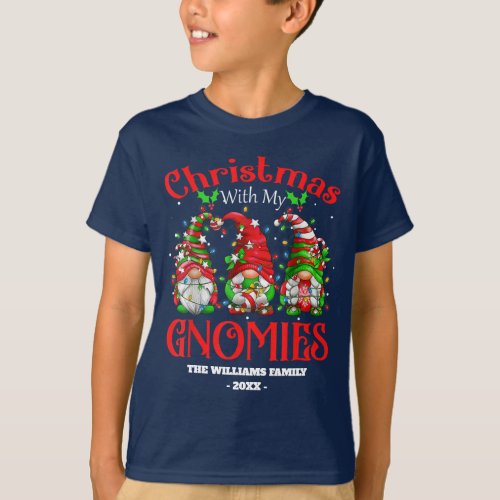 Finally Christmas With My Gnomies Family Xmas T_Shirt