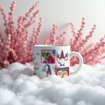 Finally Christmas With My Gnomies Fun Four photo  Coffee Mug<br><div class="desc">Make a merry and bright statement with happy thoughts and a positive outlook this Christmas season with our fun, colorful and sparkling gnomes Christmas four photo mug. Capture the joy of the season with a funny non-traditional Christmas twist. Our Bright cheery colors with neon pinks, bright teals, and fun faux...</div>