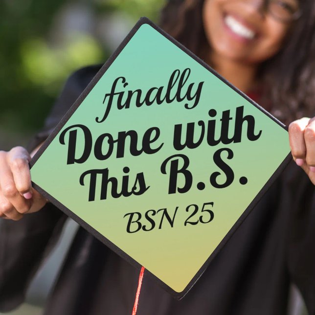 Finally Done Custom Class Year Graduation Cap Topper (Creator Uploaded)