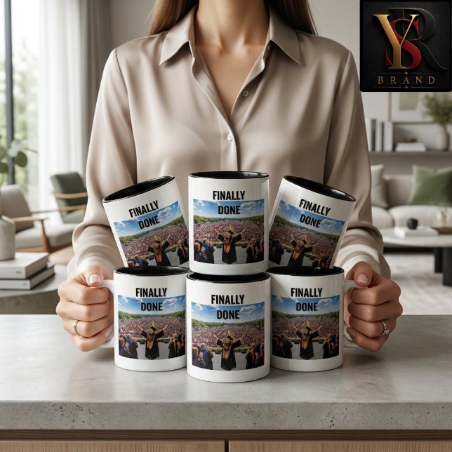 Finally Done Graduation Mug | Funny Class of 2026  (CROWD MUG GRADUATION)