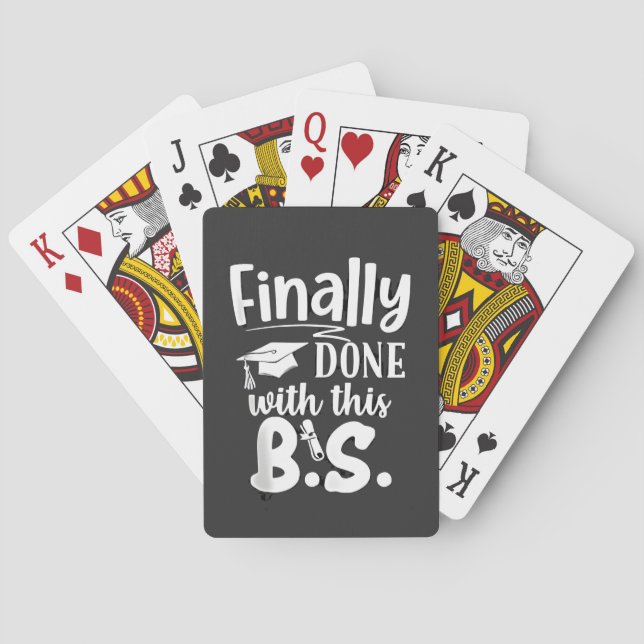 Finally done with this BS Funny graduation 2025 Poker Cards (Back)