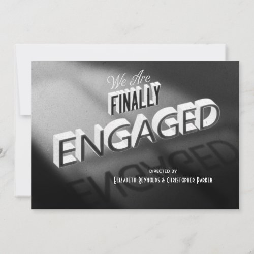 Finally Engaged Movie Black White Save The Date