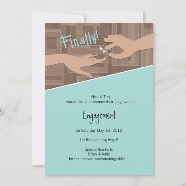 Finally! Engagement Announcement (Front)