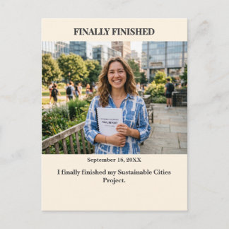 Finally Finished Custom Photo Postcard