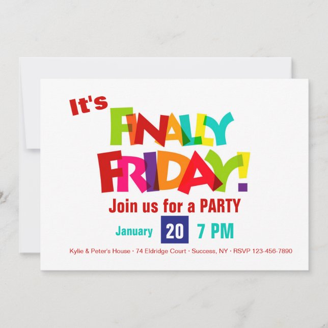 Finally Friday Party Invitations (Front)