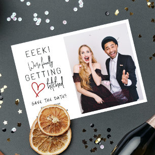 Finally Getting Hitched Funny Photo Wedding Invitation